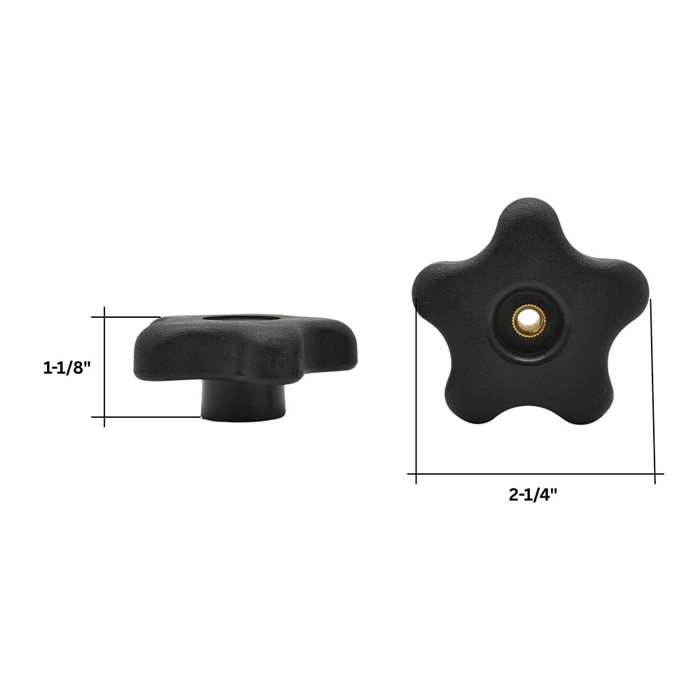 5 Star Thru Knob 1/4 x 20  (5/pk)