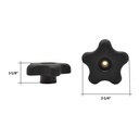 5 Star Thru Knob 1/4 x 20  (5/pk)