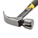 16 Oz Smooth Face One-Piece Forged Steel Curved Claw Hammer with Magnetic Nail Starter