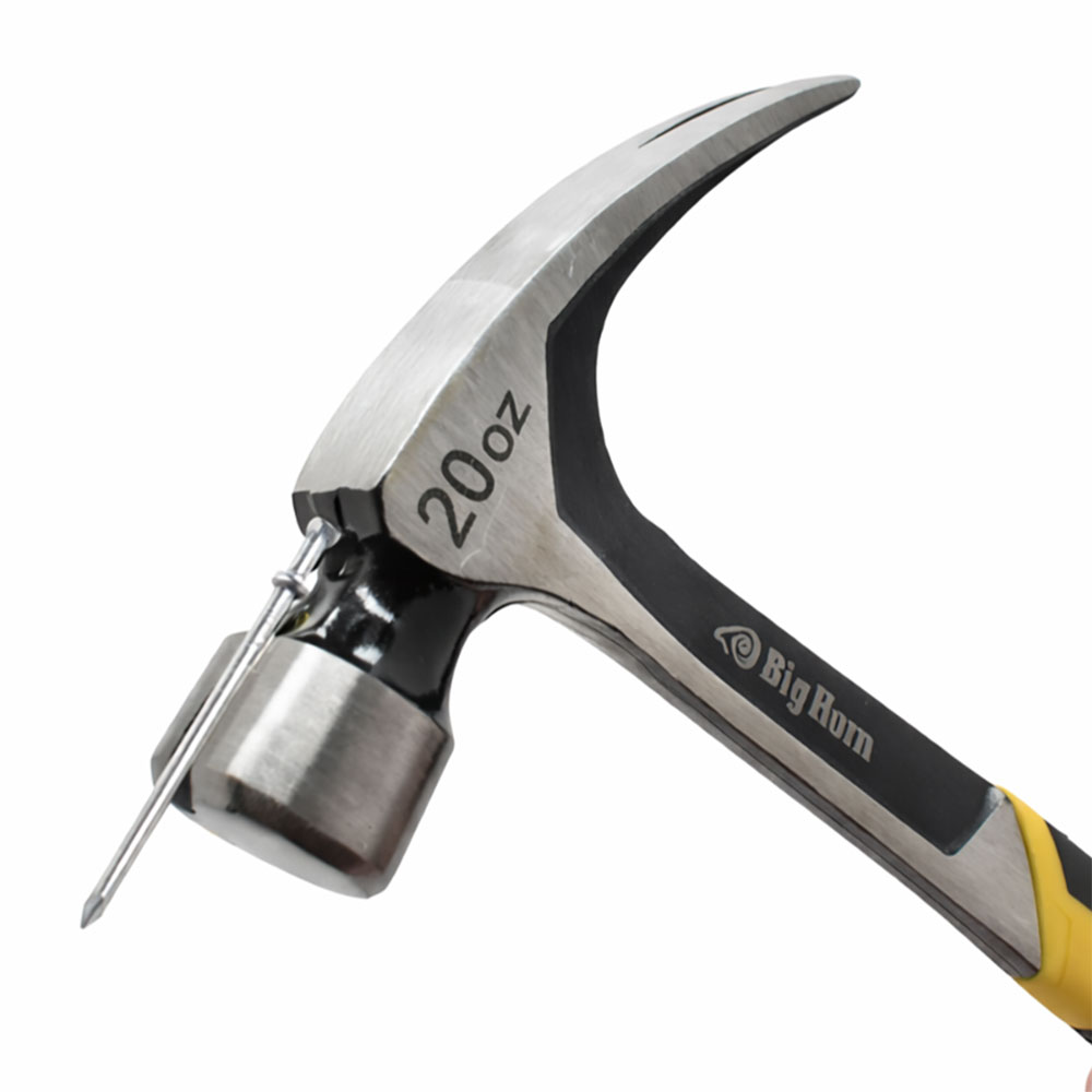 20 Oz Smooth Face One-Piece Forged Steel Rip Claw Hammer with Magnetic Nail Starter