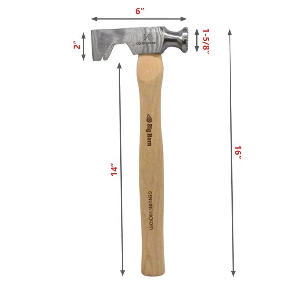 14 oz Drywall Hammer with Milled Striking Face & Hickory Handle