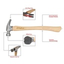 21 oz Curved Handle Framing Hammer 