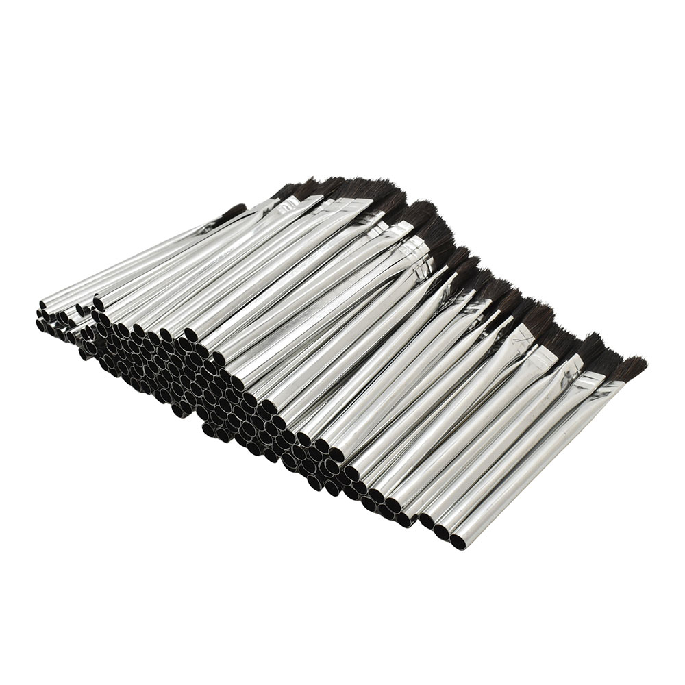 1/2"  Width  Flexible Natural hair Bristle Tin/Metal Tubular Ferrule Handle Acid/Flux Brushes -  (Qty - 144)