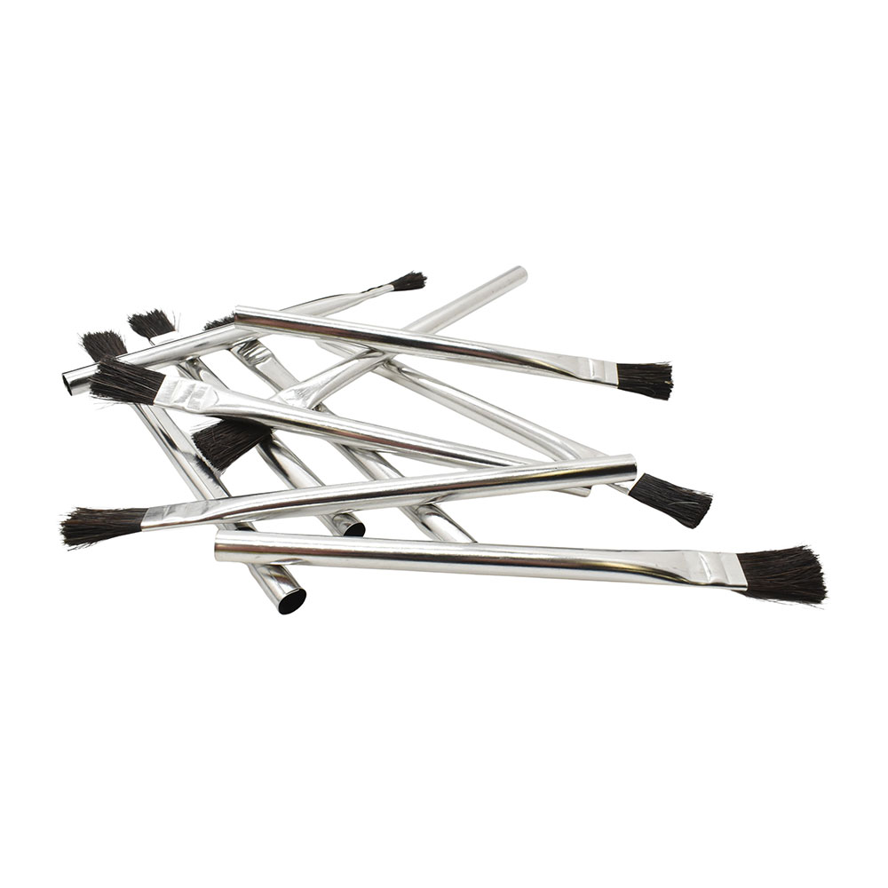 1/2" Width  Flexible Natural hair Bristle Tin/Metal Tubular Ferrule Handle Acid/Flux Brushes -  (Qty - 36)