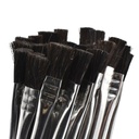 1/2" Width  Flexible Natural hair Bristle Tin/Metal Tubular Ferrule Handle Acid/Flux Brushes -  (Qty - 36)