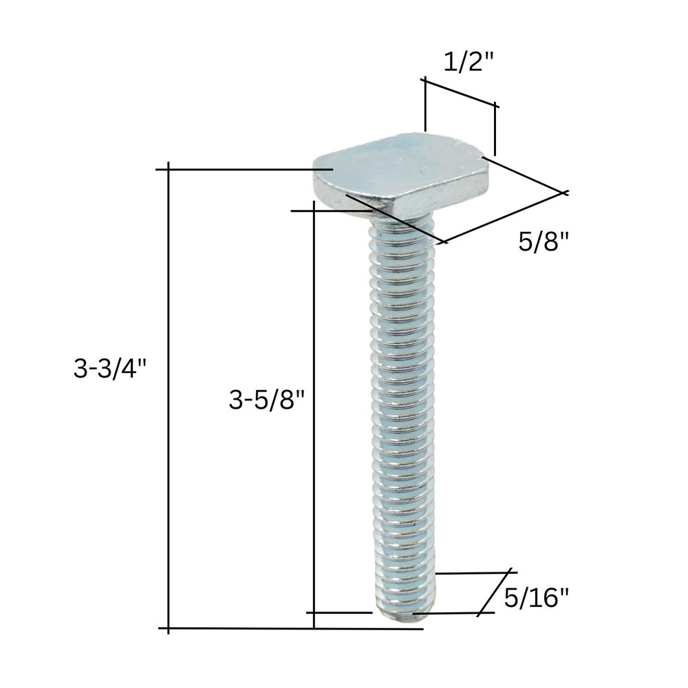 T-Bolt - 5/16-18 x 3-1/2"  (5/pk)