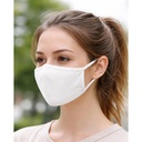 ASSORTED REUSABLE FACE MASKS (WHITE)  3/PACK