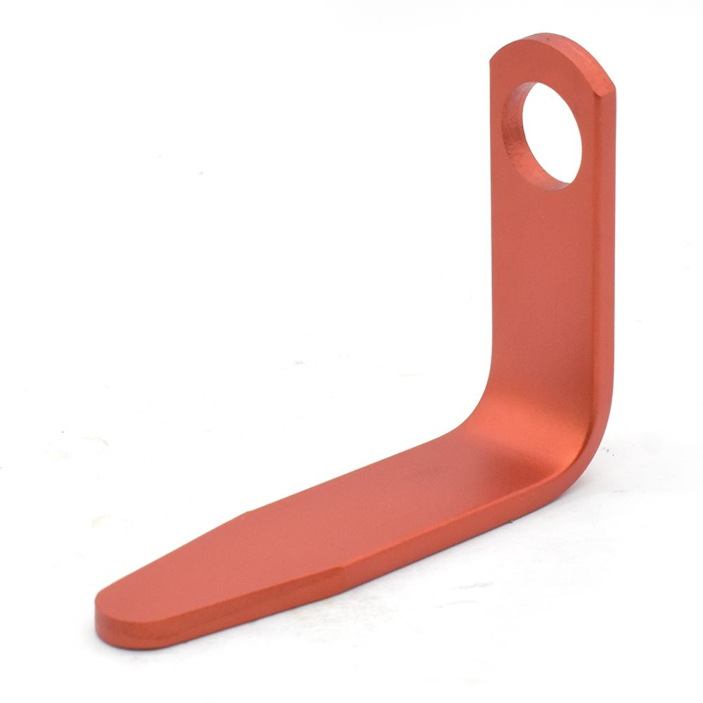3/8" Single Hole "L" Shaped Rafter Hook (Aluminum) for Nail Guns - Red