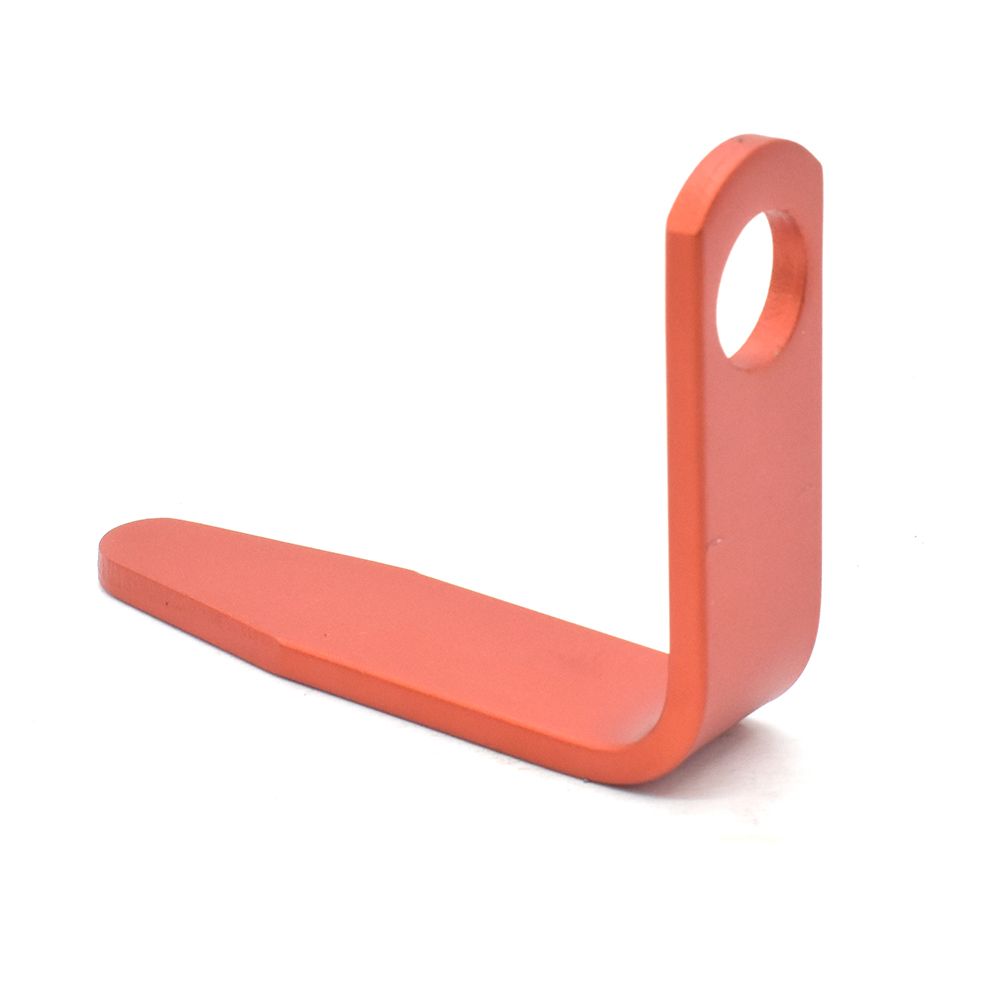 3/8" Single Hole "L" Shaped Rafter Hook (Aluminum) for Nail Guns - Red
