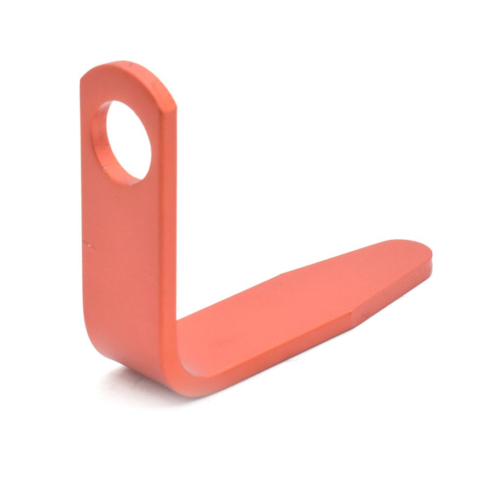 3/8" Single Hole "L" Shaped Rafter Hook (Aluminum) for Nail Guns - Red