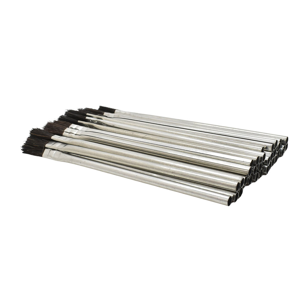 1/4" Width  Flexible Natural hair Bristle Tin/Metal Tubular Ferrule Handle Acid/Flux Brushes -  (Qty - 36)