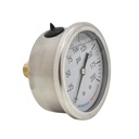 Oil Filled Pressure Gauge 2.5", 1/4" NPT Rear Mount- 200 PSI