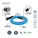 5/8" x 5ft Drinking Water Safe Hybrid Polymer Garden Hose