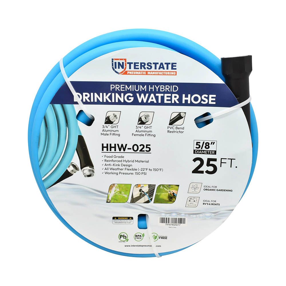 5/8" x 25ft Drinking Water Safe Hybrid Polymer Garden Hose
