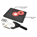 Aluminum Router Insert Plate for 9-1/4" x 11-3/4" Opening Router Tables (MLCS 9582)