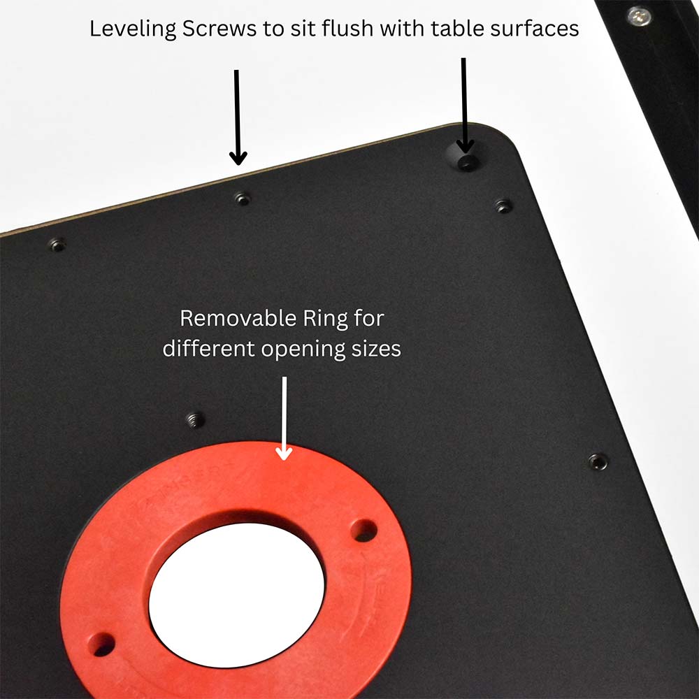 Aluminum Router Insert Plate for 9-1/4" x 11-3/4" Opening Router Tables (MLCS 9582)