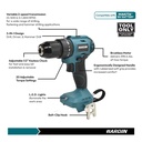 18V Cordless Brushless 3-in-1 Driver Drill - TOOL ONLY