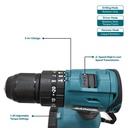 18V Cordless Brushless 3-in-1 Driver Drill - TOOL ONLY