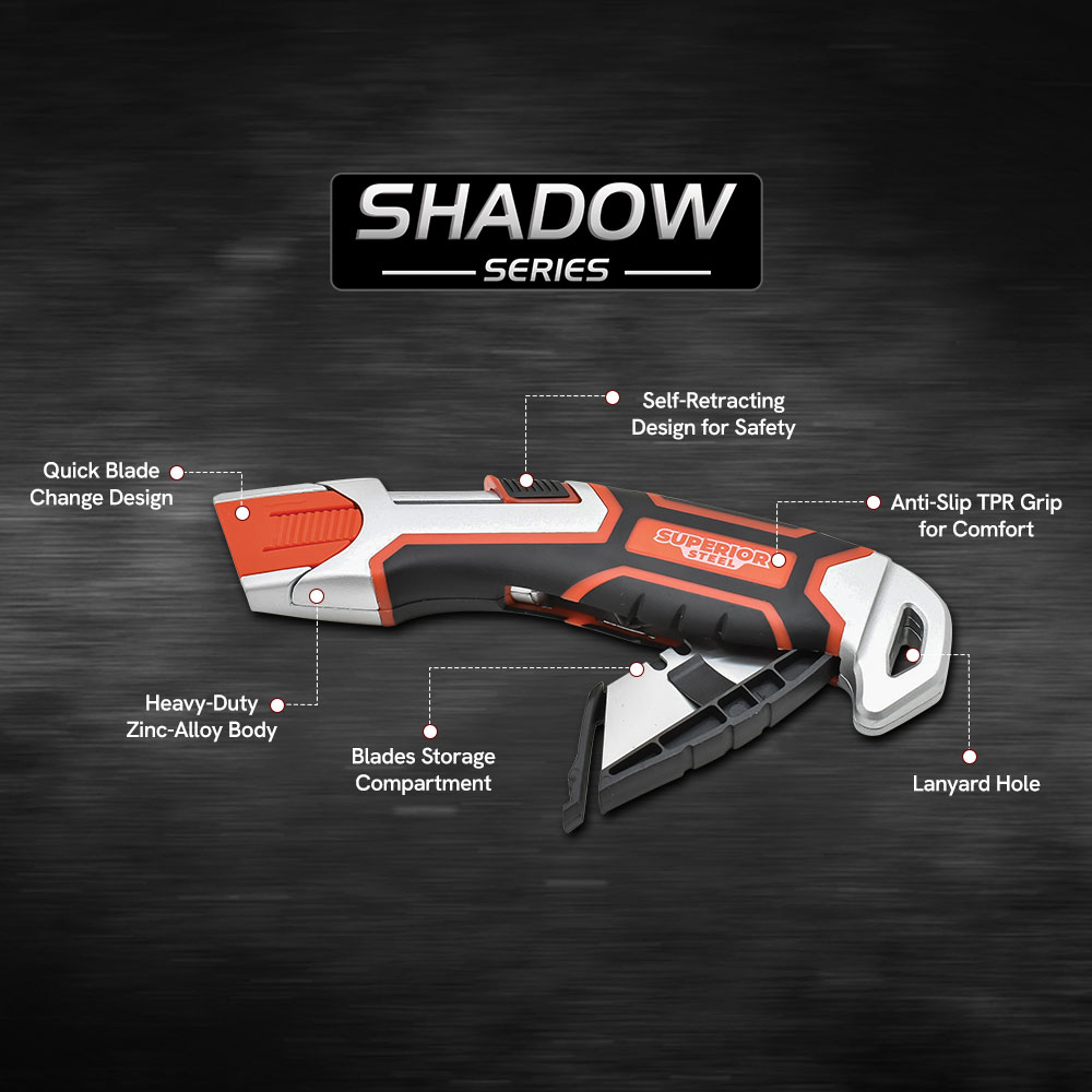 Heavy-Duty Self-Retracting Safety Utility Knife
