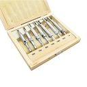 7pc HSS Flash Bits Set, Wood Box