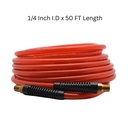 1/4" 50 ft Translucent-Red PVC Hose (1/4" NPT) 