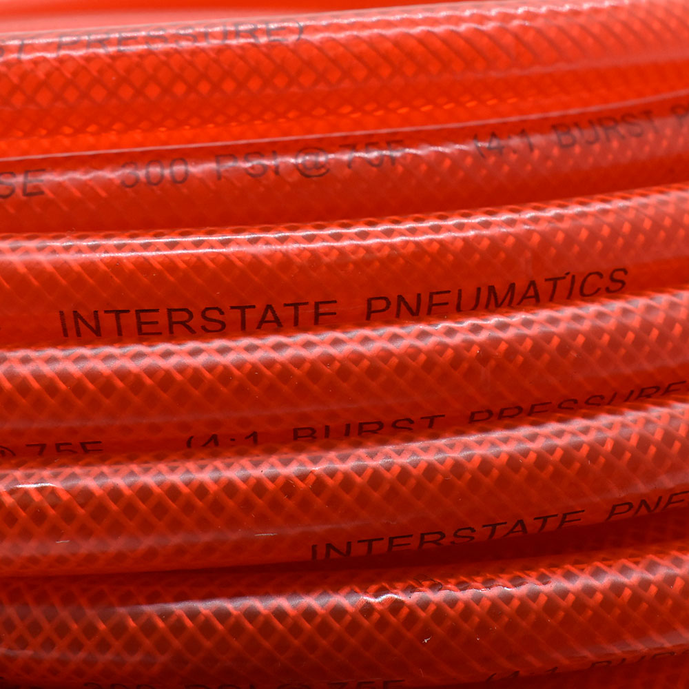 1/4" 50 ft Translucent-Red PVC Hose (1/4" NPT) 