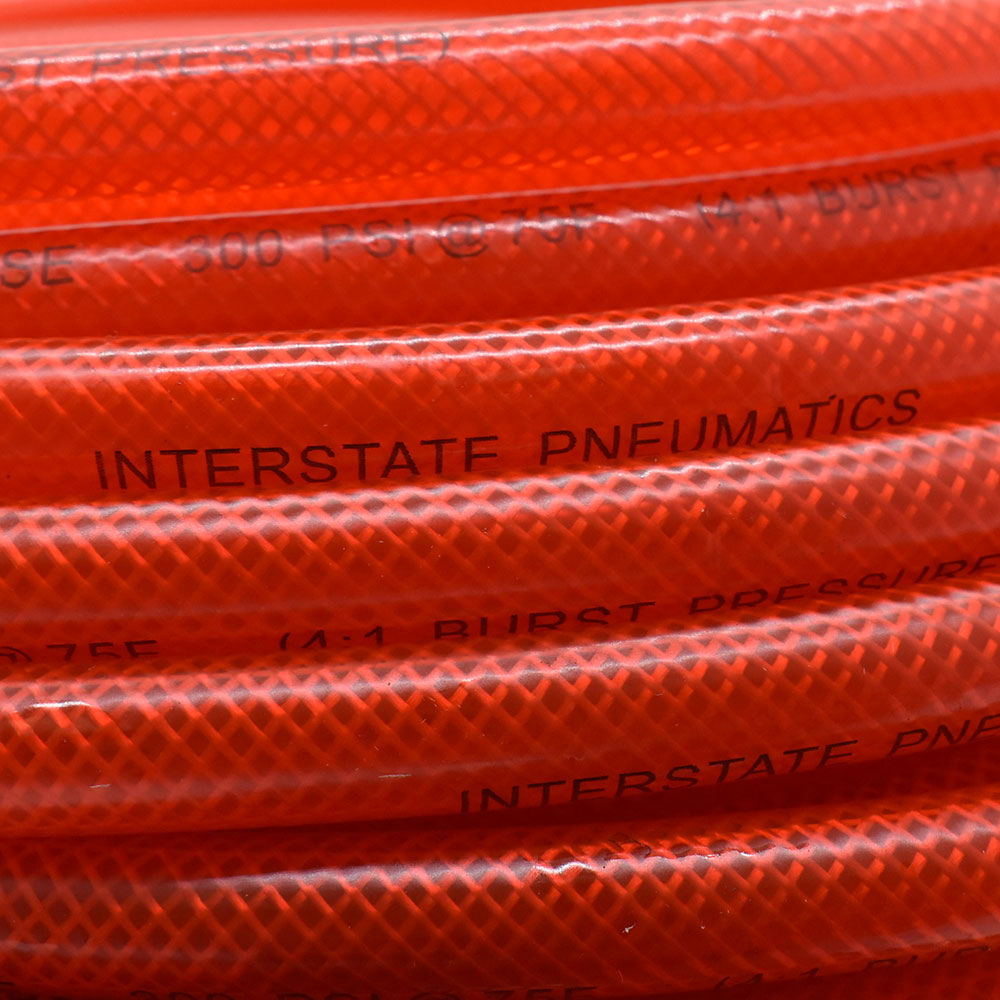 1/4" 100 ft Translucent-Red PVC Hose (1/4" NPT) 