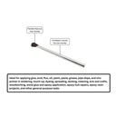 1/4" Width  Flexible Natural hair Bristle Tin/Metal Tubular Ferrule Handle Acid/Flux Brushes -  (Qty - 36)