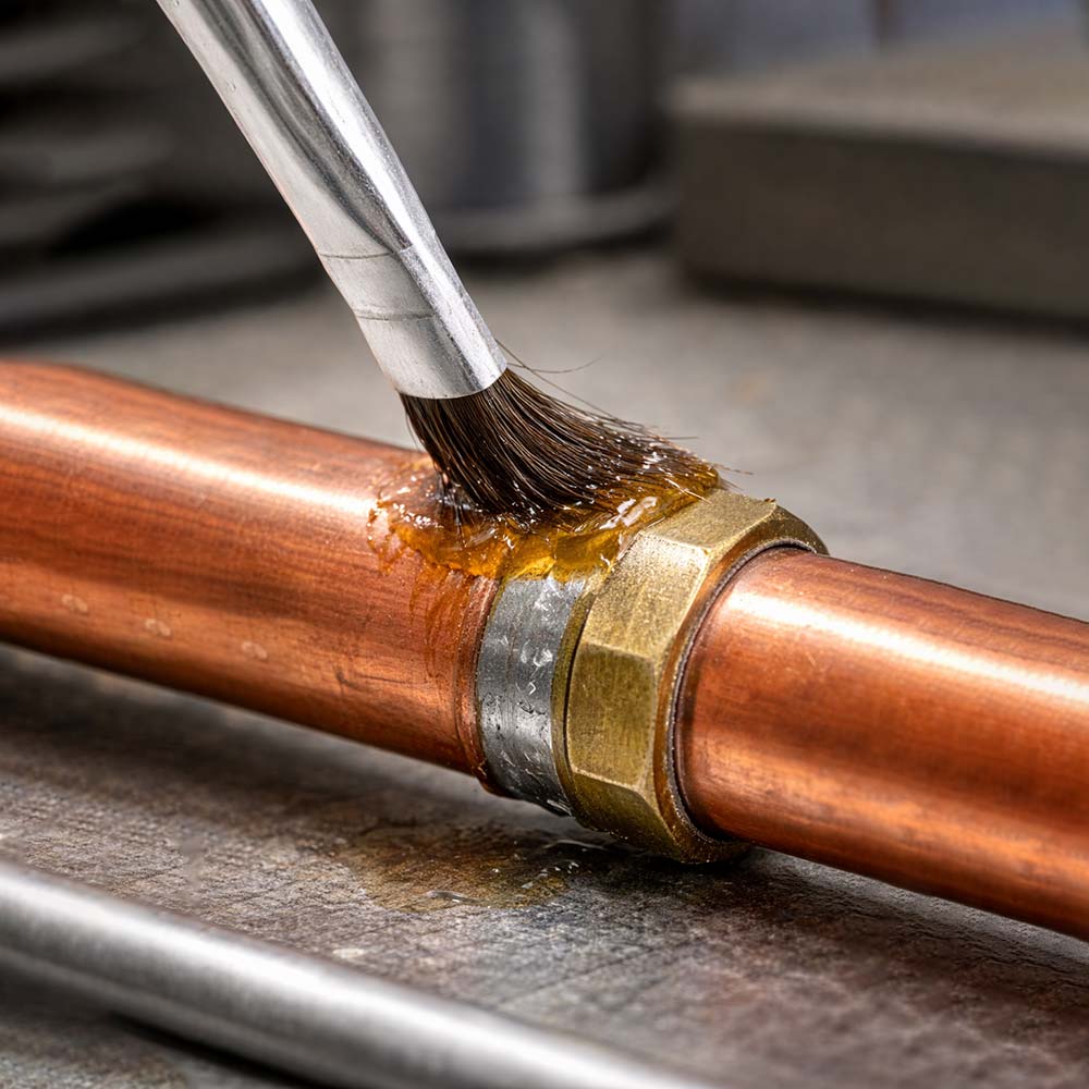 1/4" Width  Flexible Natural hair Bristle Tin/Metal Tubular Ferrule Handle Acid/Flux Brushes -  (Qty - 36)