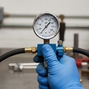 Oil Filled Pressure Gauge 2.5", 1/4" NPT Rear Mount- 200 PSI
