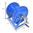 Manual Hose Reel Blue Powder Coated Steel - For 200ft X 3/8" Hose (Hose Not Included)