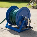 Manual Hose Reel Blue Powder Coated Steel - For 200ft X 3/8" Hose (Hose Not Included)