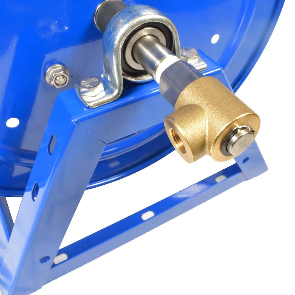 Manual Hose Reel Blue Powder Coated Steel - For 200ft X 3/8" Hose (Hose Not Included)