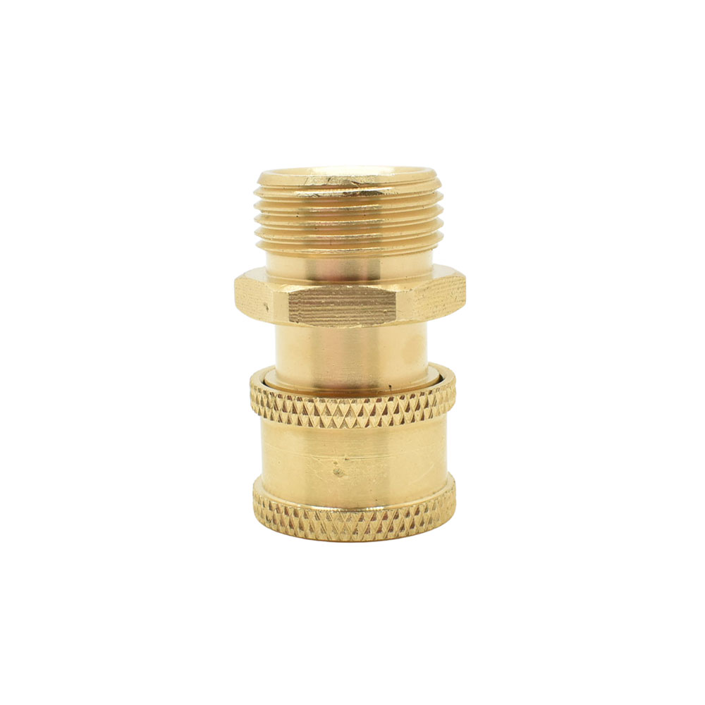 Pressure Washer M22 Male Fitting x 1/4 Inch QC, Brass Coupler 4500 PSI