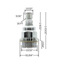 820-T Sterling Sink / Lavatory Faucet Stem - Hot