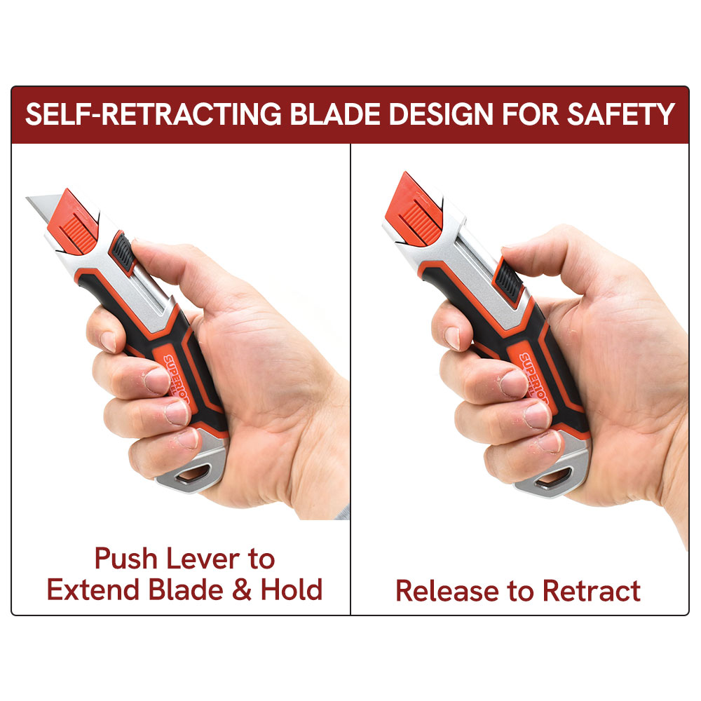 Heavy-Duty Self-Retracting Safety Utility Knife