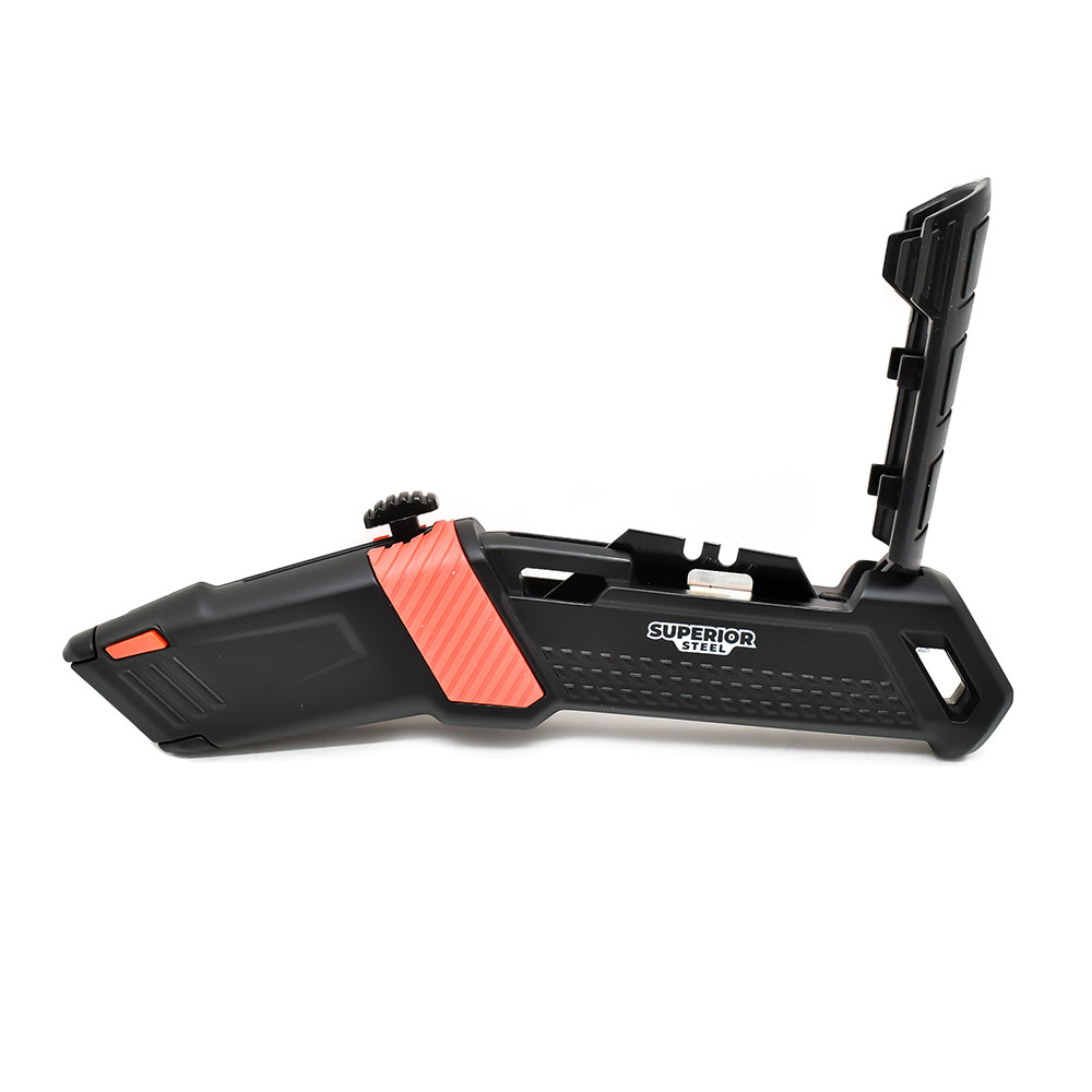 Heavy-Duty Retractable Utility Knife With Blade Storage 