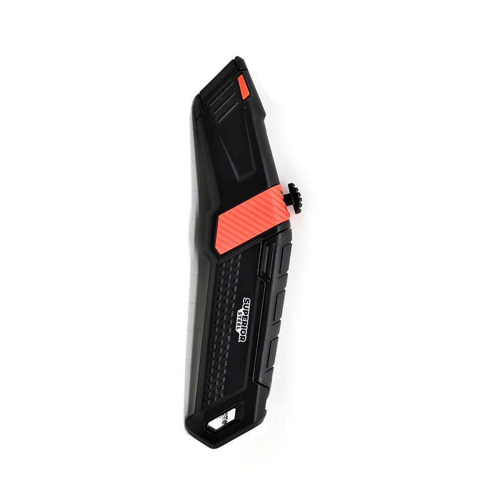 Heavy-Duty Retractable Utility Knife With Blade Storage 
