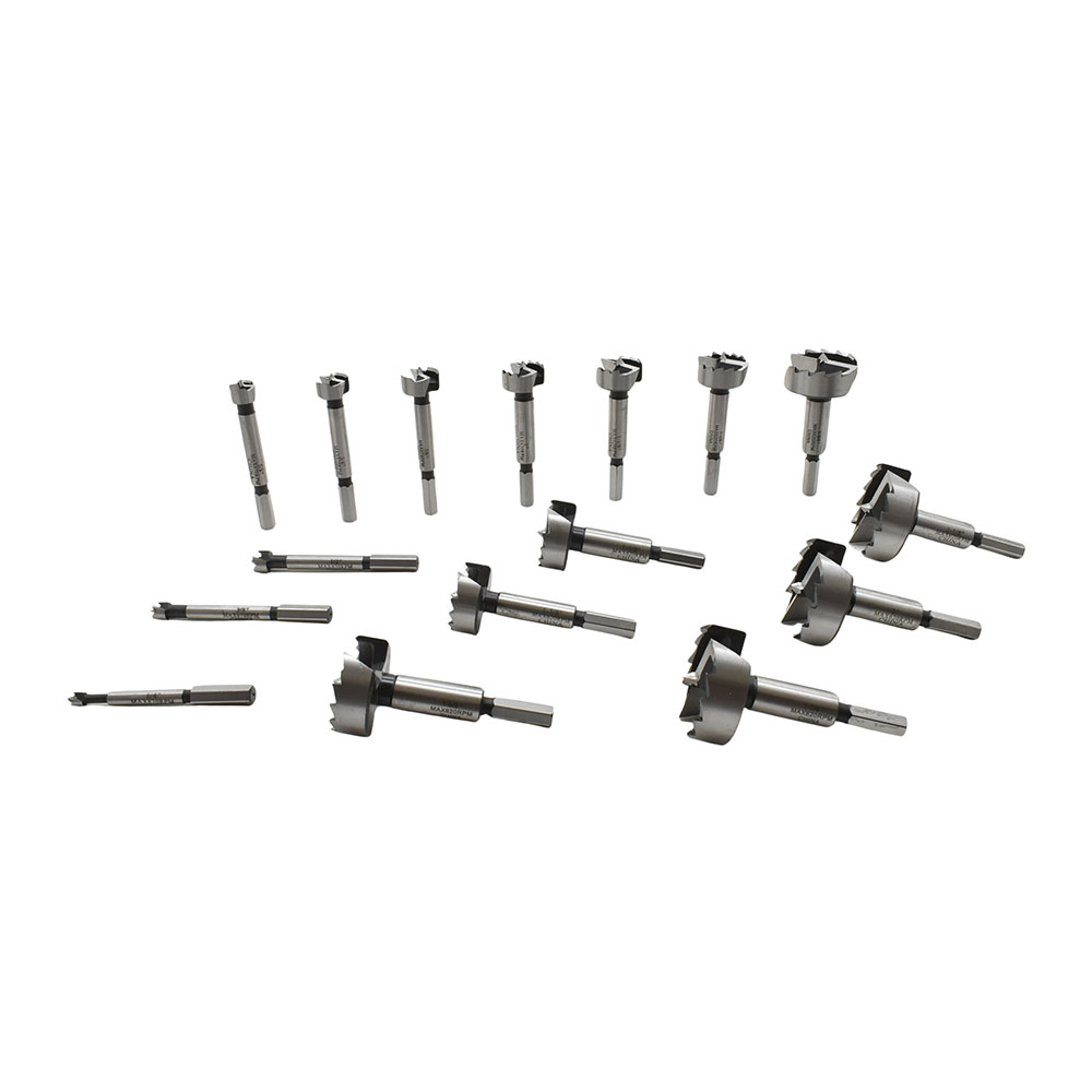 16 pc Forstner Bit Set, HEX Shank