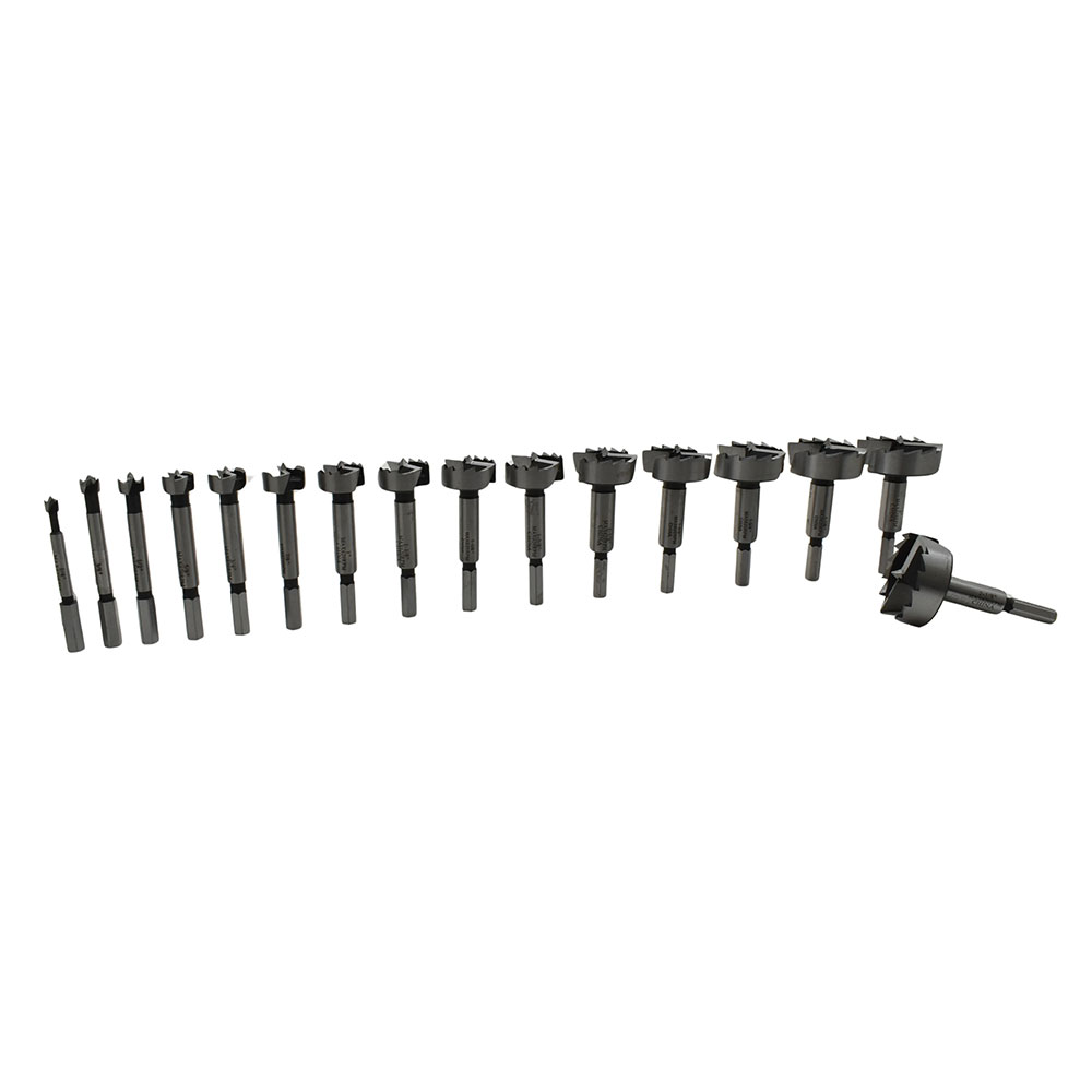 16 pc Forstner Bit Set, HEX Shank