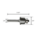 Mullion Rail 3/16"Radius X 1/4"Shank