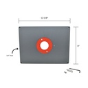 MLCS Premium Aluminum Router Table Insert for MLCS 9-1/32" x 12-3/32" Tables - Plate Only