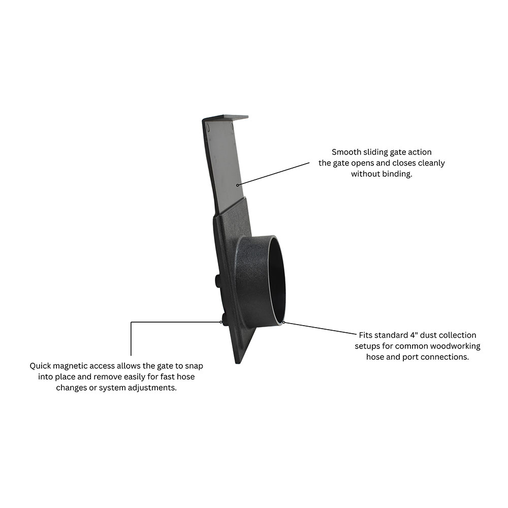 Magnetic Dust Collection Magnetic 4"Blast Gate (MLCS 9715)