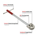 110-T 11" Basin Wrench - Adjustable 3/8'' to 1-1/4'' Jaw Capacity