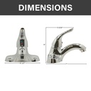 4 in. Centerset Single Handle Bathroom Faucet – Brilliant Chrome