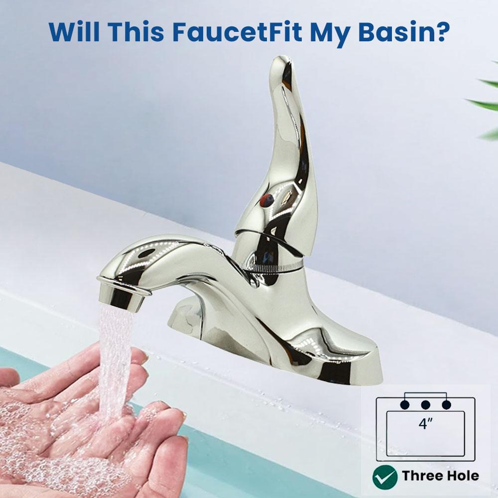 4 in. Centerset Single Handle Bathroom Faucet – Brilliant Chrome