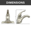 4 in. Centerset Single Handle Bathroom Faucet – Brushed Nickel