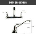 2-Handle Standard Kitchen Faucet - Brilliant Chrome