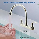 High-Arc 2-Handle Standard Kitchen Faucet - Brilliant Chrome