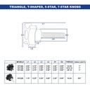 7-Star Stud 3/8-16  (5/pk)